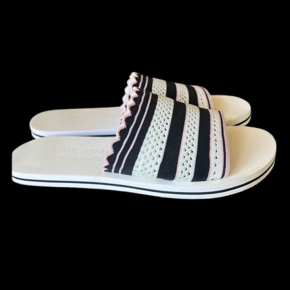 Kate Spade ladies fabric slip on sandals very good condition size 9 1/2 - Picture 1 of 12